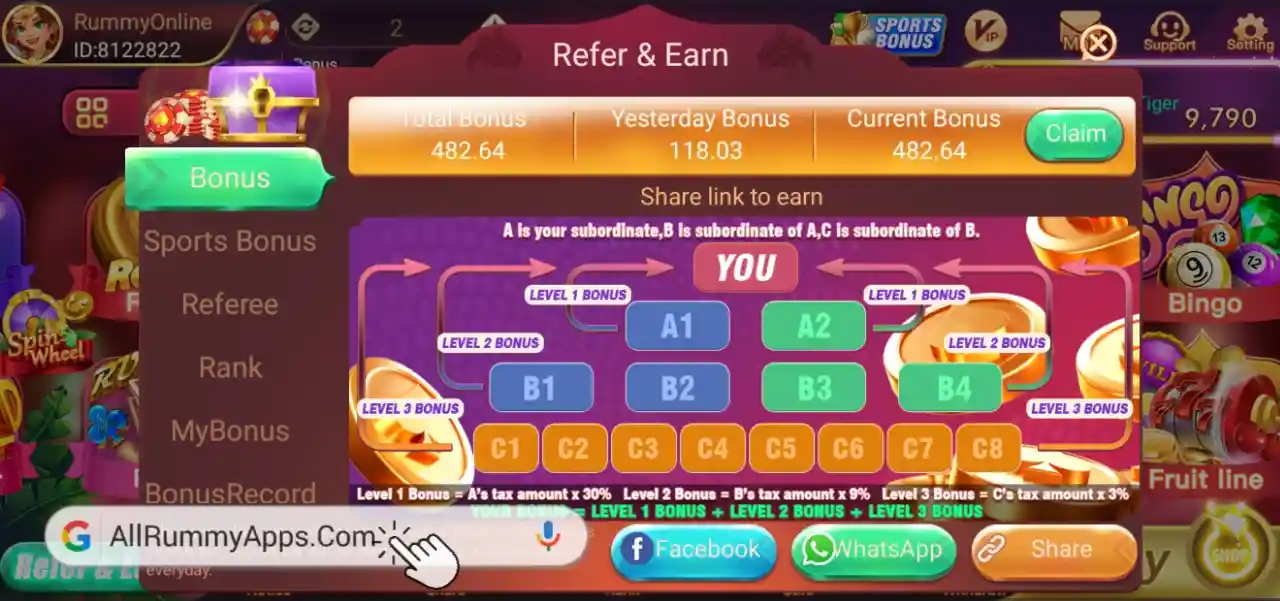 Online Rummy Refer & Earn